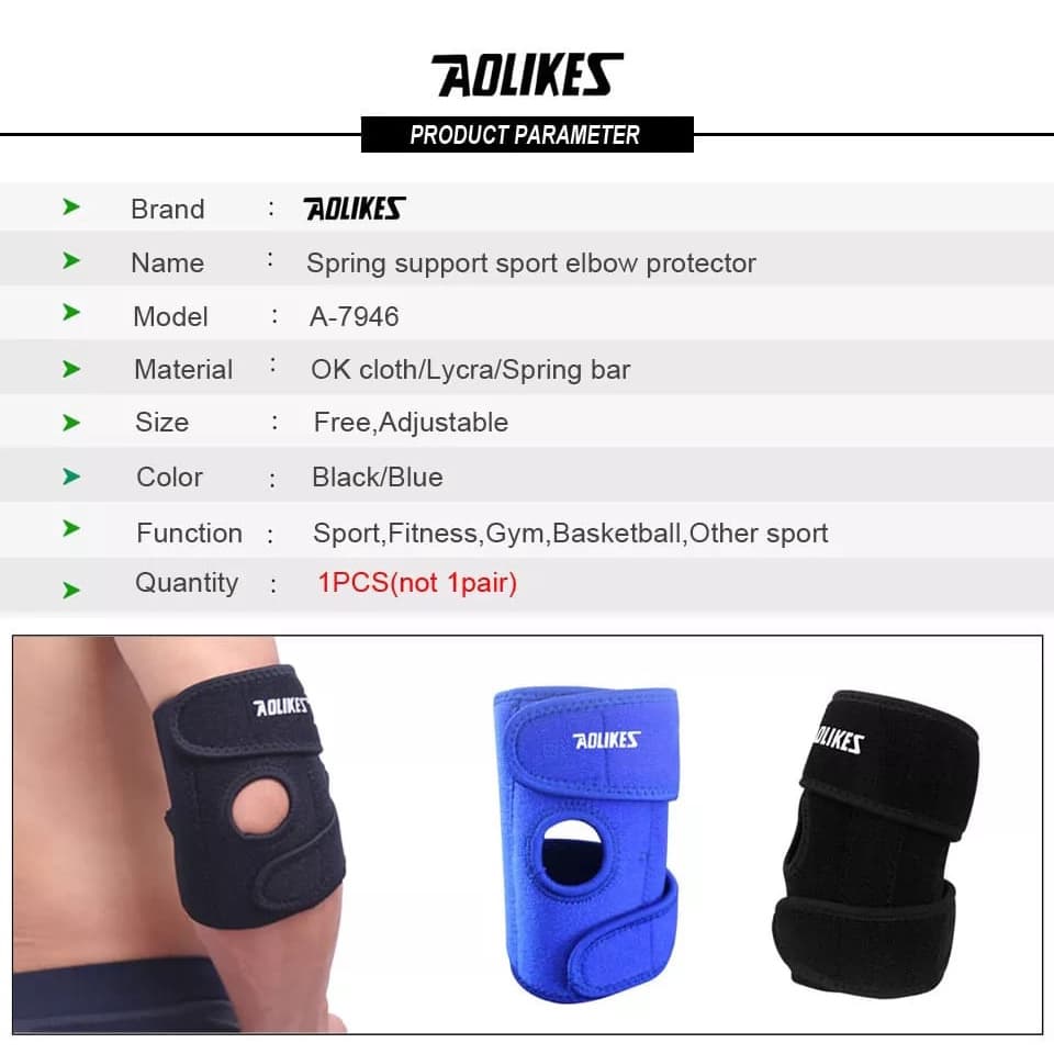 AOLIKES 7946 Elbow Pad Support Straps - Pelindung Dekker Siku Lengan