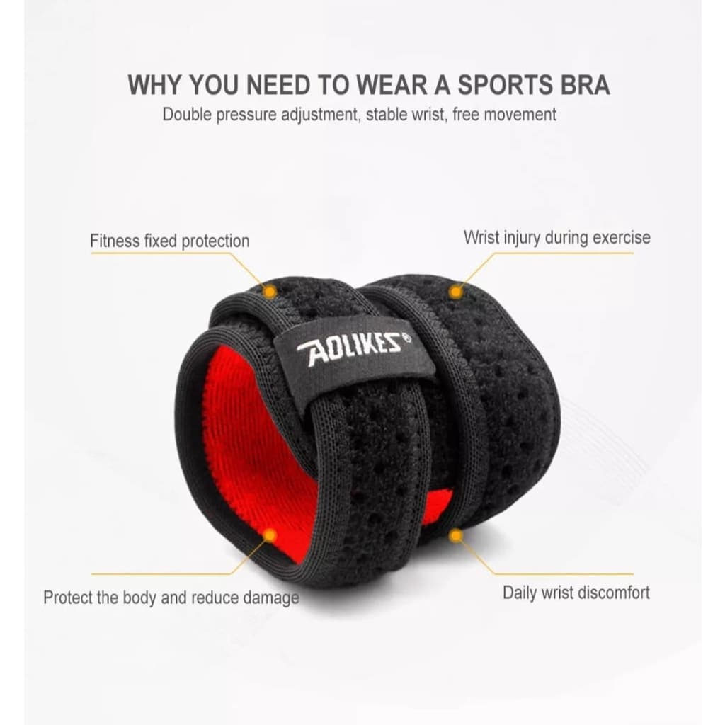 AOLIKES 7932 Hand Wrist Band Wrap Pergelangan Tangan Sarung Tangan Gym Weight Lifting