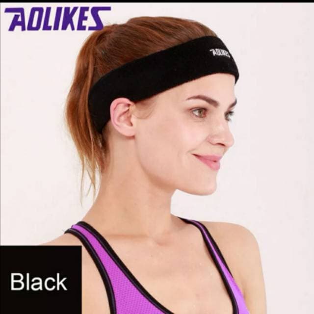 AOLIKES 2108 Headband Hairband Sport Head band Bandana Pengikat Kepala Bandana Mini Yoga Running Gym