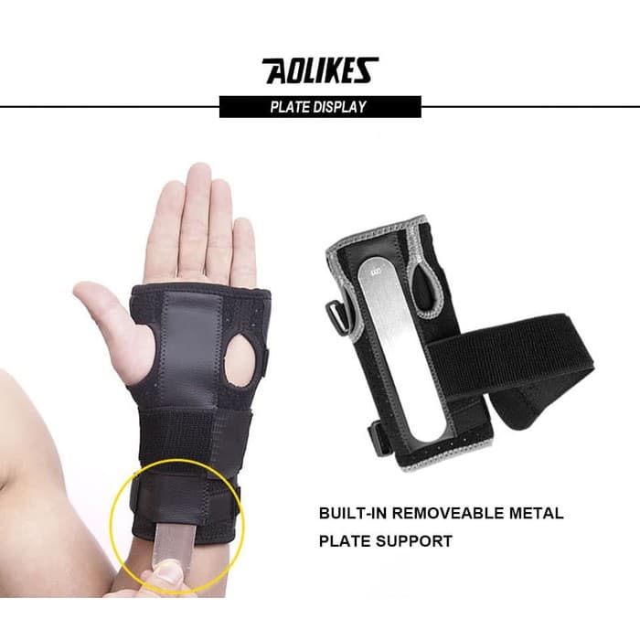 AOLIKES 1680 Wrist Brace Support Sport WristBand Steel Splint Aolikes 1 Pcs