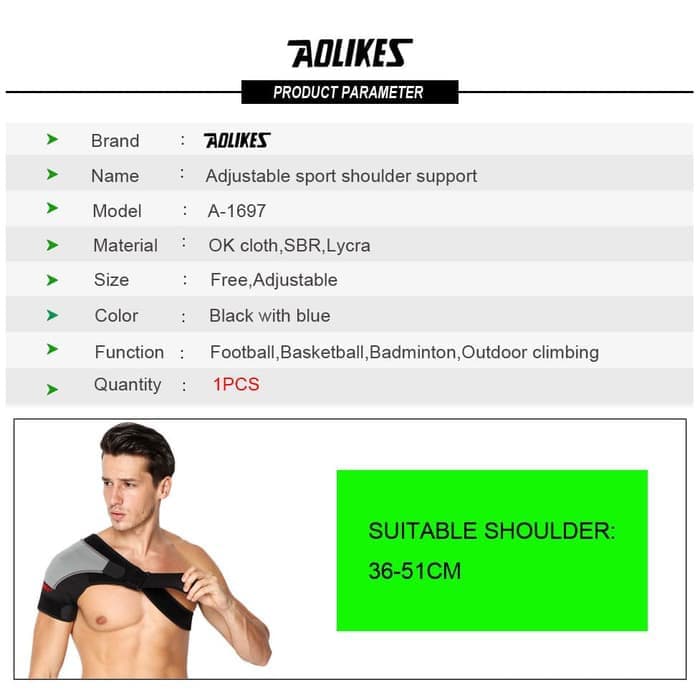 AOLIKES 1697 SHOULDER SUPPORT PENYANGGA BAHU CIDERA PELINDUNG BAHU
