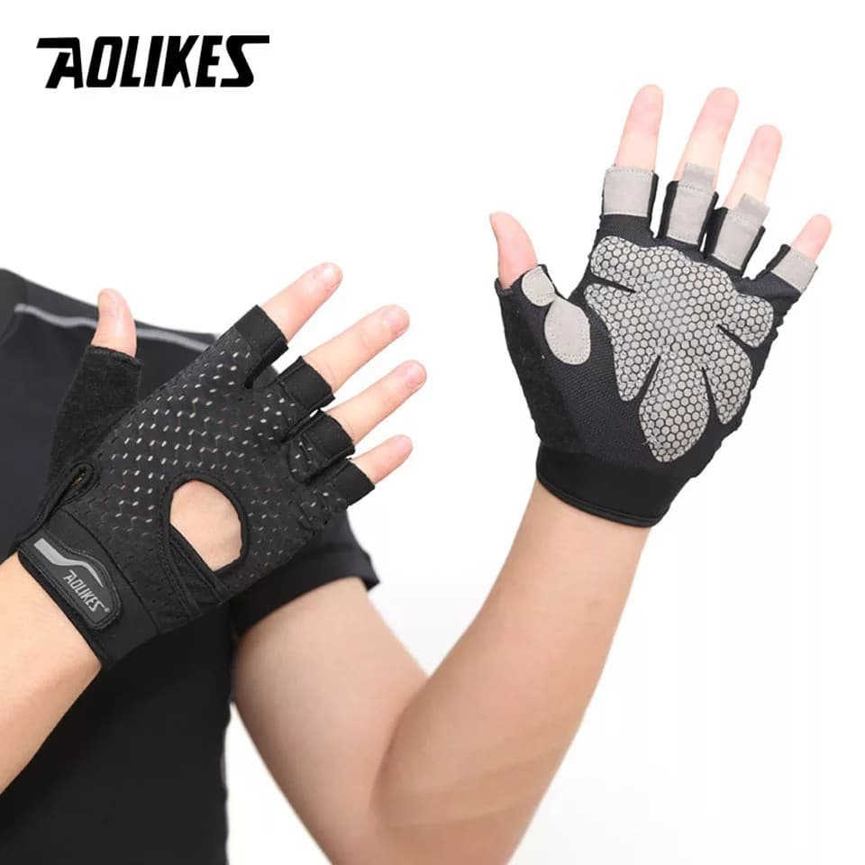 AOLIKES 113 Gloves Sarung Tangan Sepeda Motor Gym Fitness Hand Wrist Support