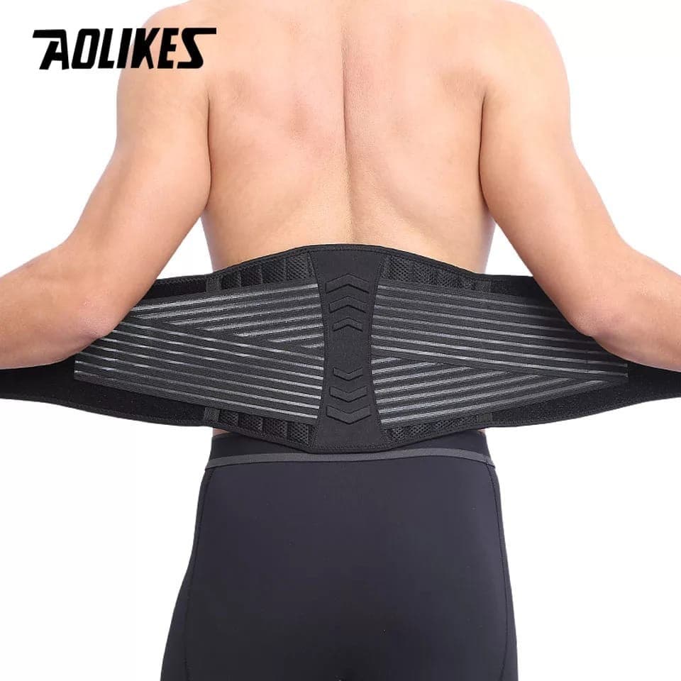 Aolikes 7998 Lumbar Waist Back Support Belt Sabuk Penyangga Pinggang Weighlifting Bodybuilding