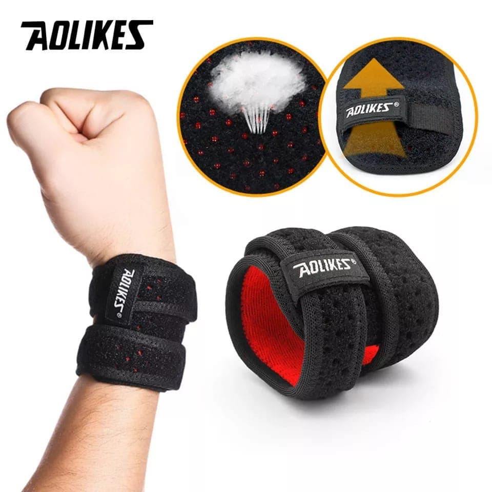 AOLIKES 7932 Hand Wrist Band Wrap Pergelangan Tangan Sarung Tangan Gym Weight Lifting