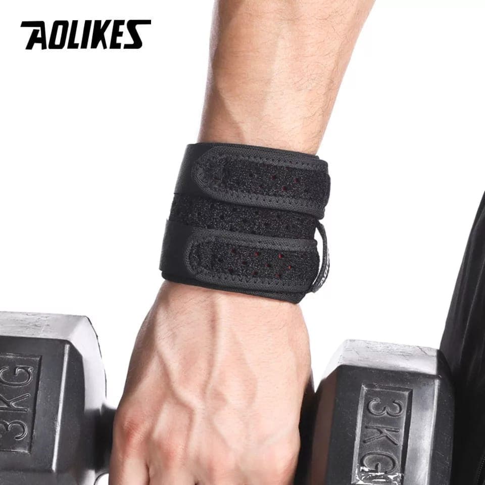 AOLIKES 7932 Hand Wrist Band Wrap Pergelangan Tangan Sarung Tangan Gym Weight Lifting