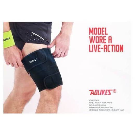 AOLIKES 7956 Pelindung Paha Dekker Deker Thighs Support Brace Knee Support