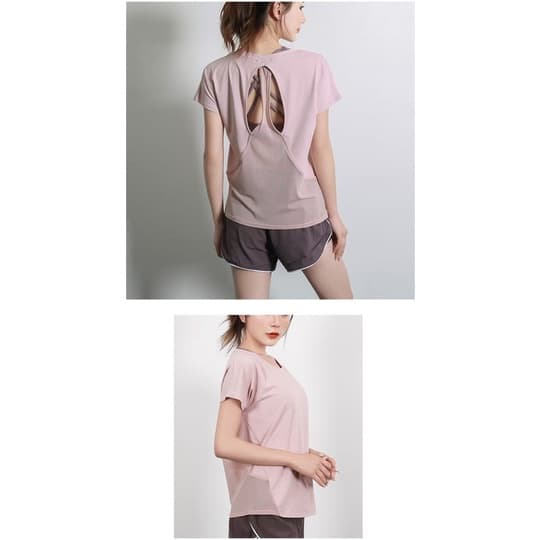 DX-805 Baju Kaos Sport Wanita Gym Fitness Yoga Senam Jogging Running Lari