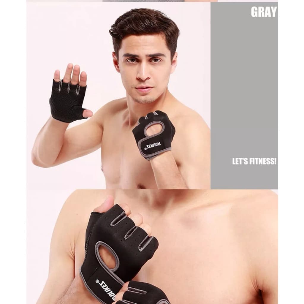 AOLIKES 1678 Hand Wrap Strap Wristband Sarung Tangan Angkat Besi Dumble Barbel Motor Pelindung Pergelangan Tangan Terkilir