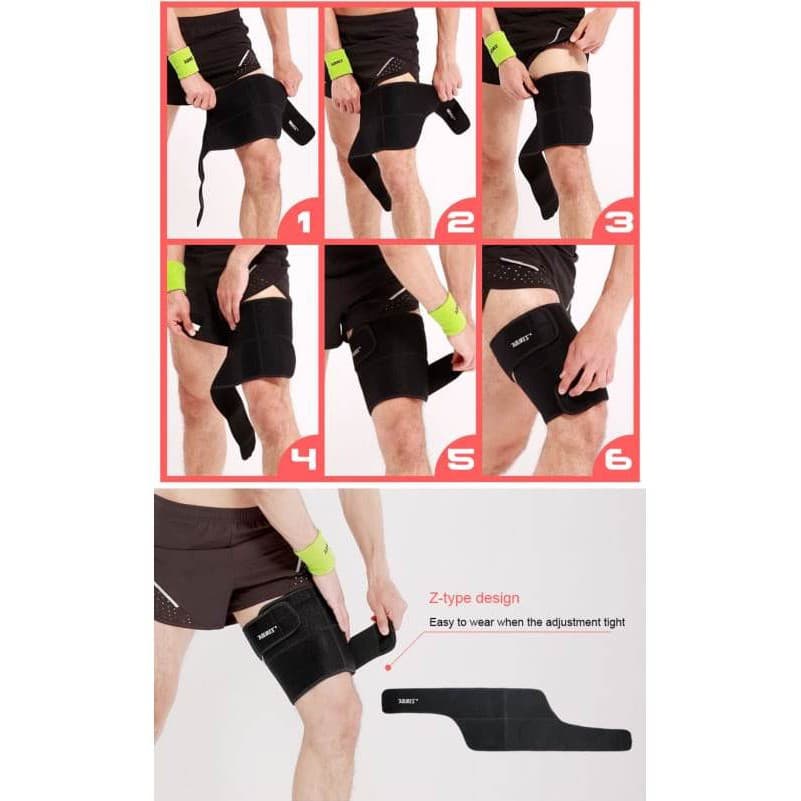 AOLIKES 7956 Pelindung Paha Dekker Deker Thighs Support Brace Knee Support