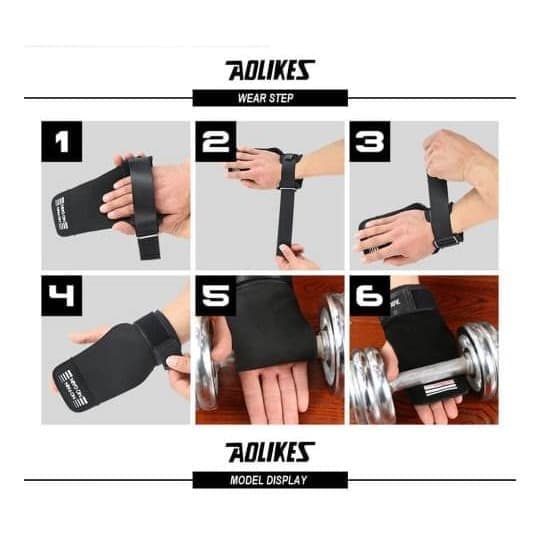 AOLIKES 7639 Hand Wrist Band Hand Straps Strap Pull Up Belt Grip Wrist Band Pelindung Lengan Tangan