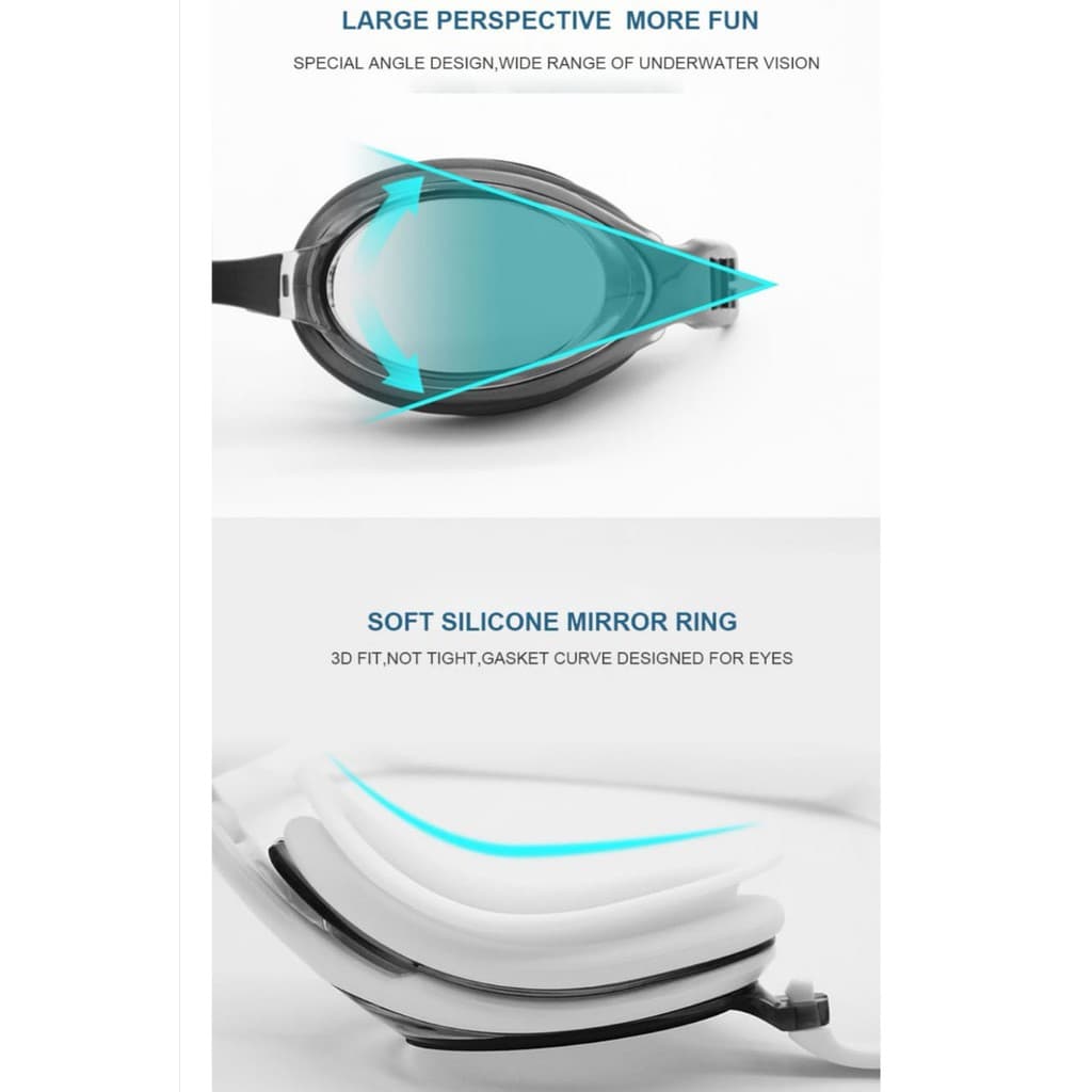 AOLIKES 5005 - Kacamata Renang Anti Fog dan UV Protection