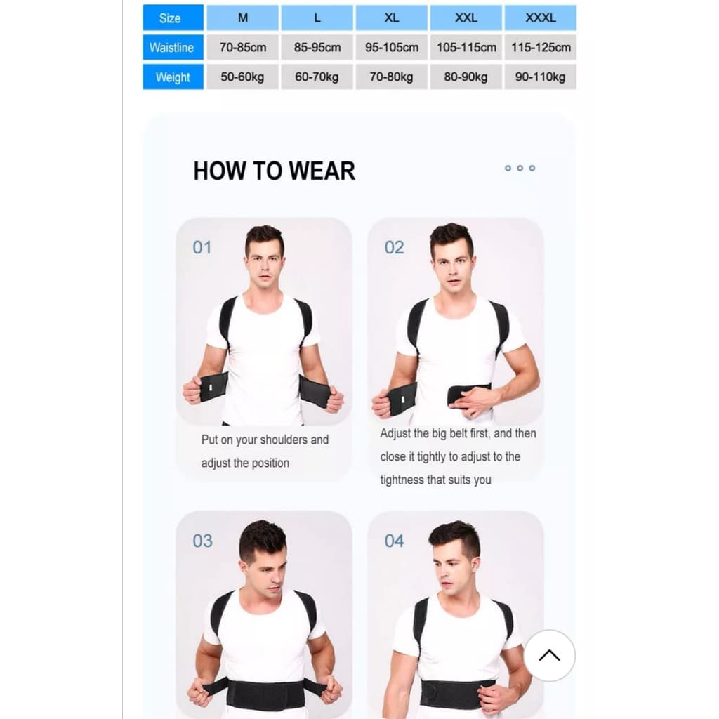 AOLIKES 3110 Penyangga Punggung Penegak Punggung Back Posture Corrector