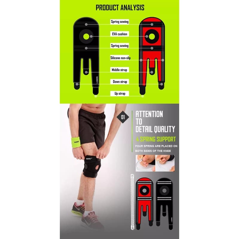 AOLIKES 7618 Knee Support Knee Pad Pelindung Lutut Deker Lutut