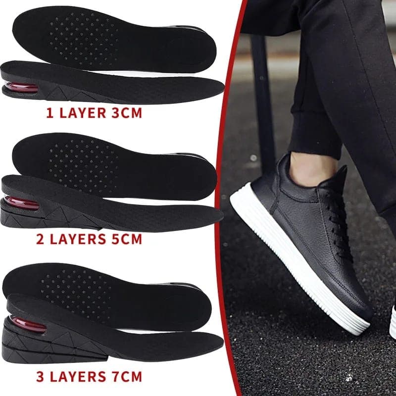 Sol Sepatu - Insole Sepatu - Alas Sepatu - Peninggi Penambah Tinggi Badan - Air Cushion Insole Adjustable Height