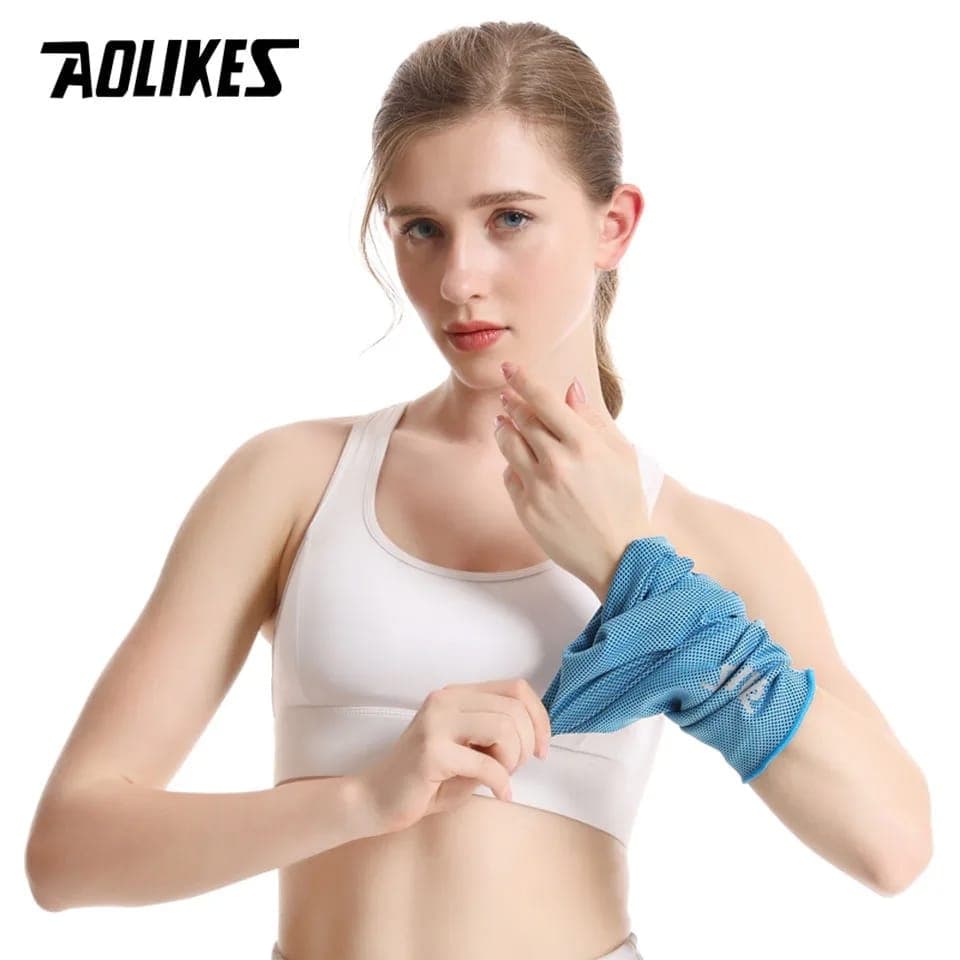 AOLIKES 7933 Handuk Gym Olahraga Pergelangan Lengan Tangan Wristband Penghapus Penyerap Keringat