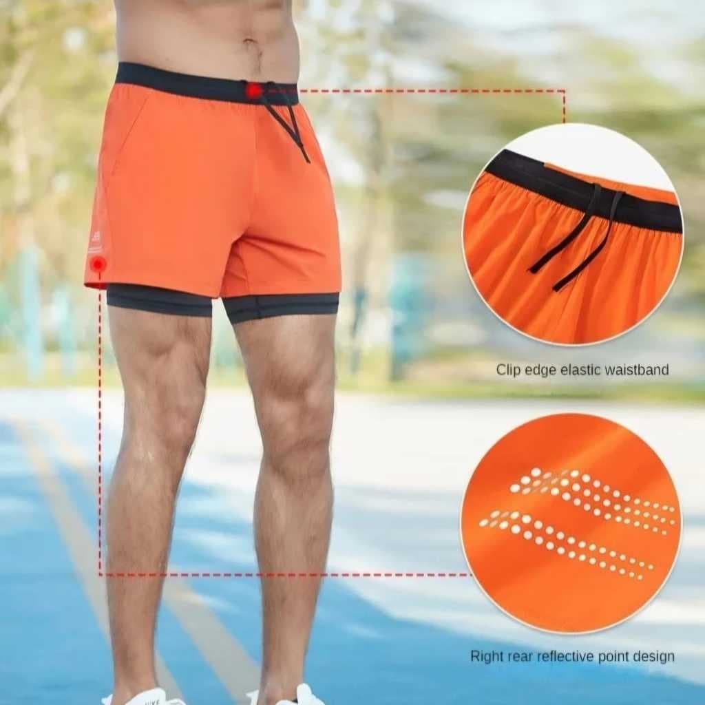 DK33 Celana Pendek Olahraga Lari Pria Gym Training Legging Sport Pria Fitness