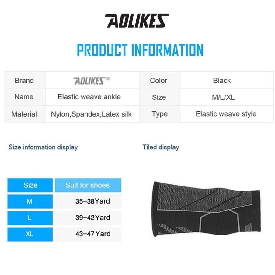 AOLIKES 7137 Pelindung Ankle Engkel Tumit Kaki Guard Ankle Pad Support