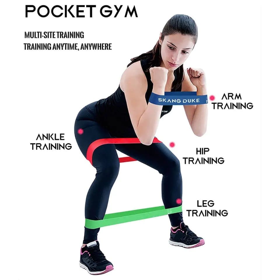 TPE Resistance Band Power Stretching Pull Up Yoga Pilates Fitness Gym Resistance Bands Set Loop Pemanasan