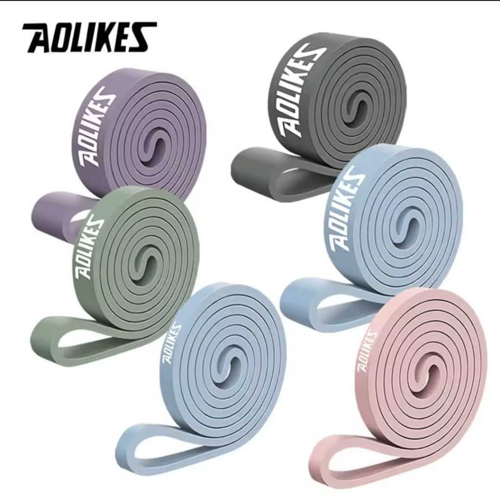 Resistance Band Pull Up Kaki Gym Fitnes Tali Karet Elastis Workout Fitness Yoga Pilates AOLIKES 3612