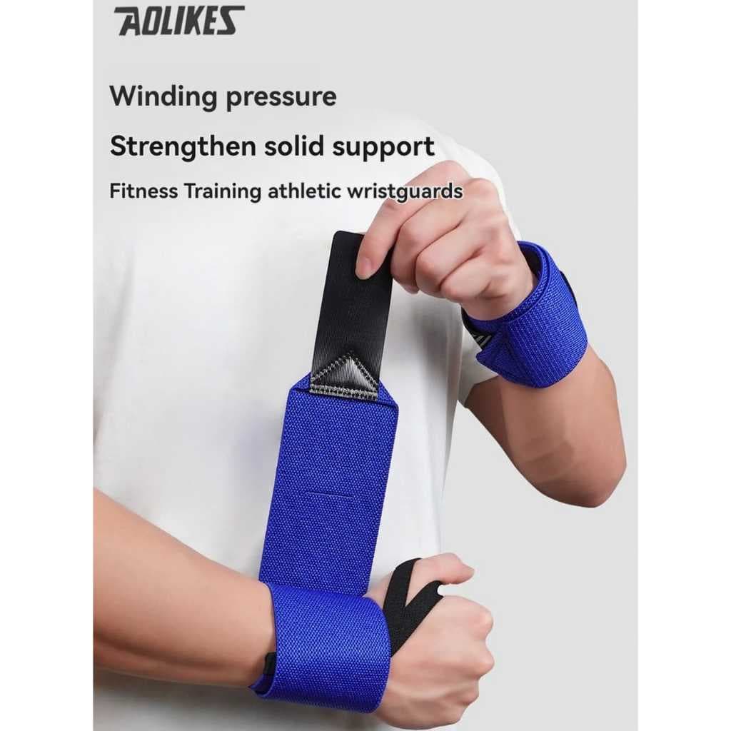 Hand Wrist Wrap Gym Pelindung Pergelangan Tangan - Wrist Band Support Lifting Fitness Angkat Beban AOLIKES 1530
