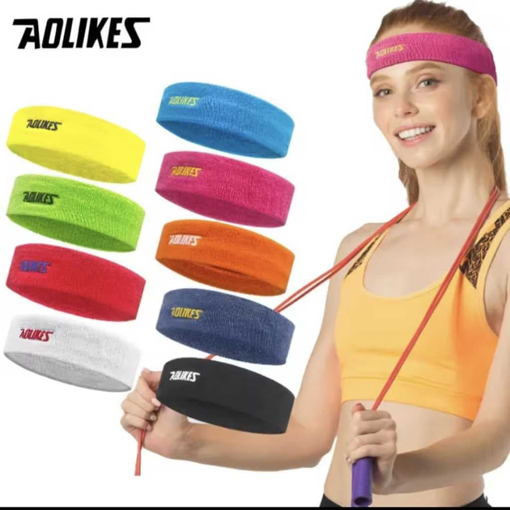 AOLIKES 2108 Headband Hairband Sport Head band Bandana Pengikat Kepala Bandana Mini Yoga Running Gym
