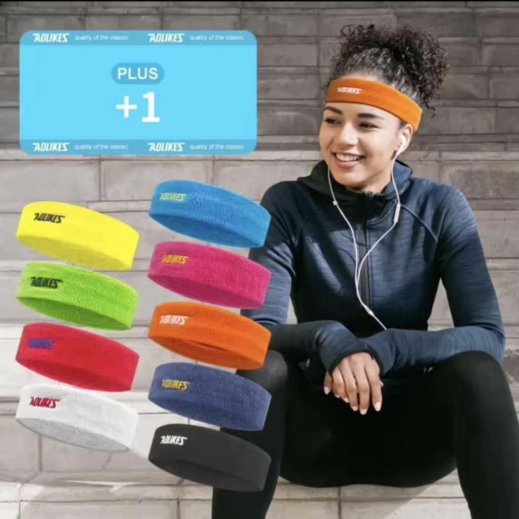 AOLIKES 2108 Headband Hairband Sport Head band Bandana Pengikat Kepala Bandana Mini Yoga Running Gym