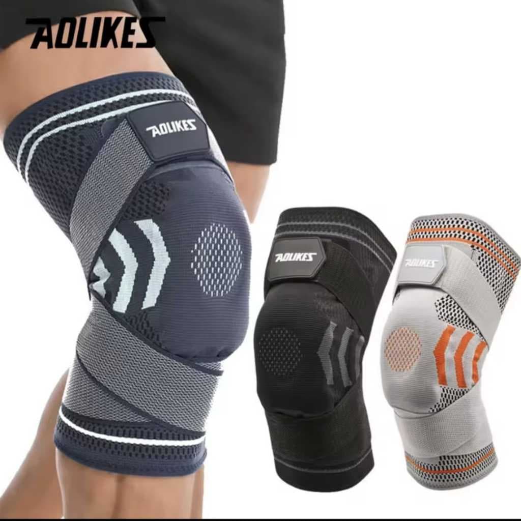 AOLIKES 7731 Knee Support Knee Pad Pelindung Lutut Deker Dekker Lutut Futsal Lari Gym Fitness