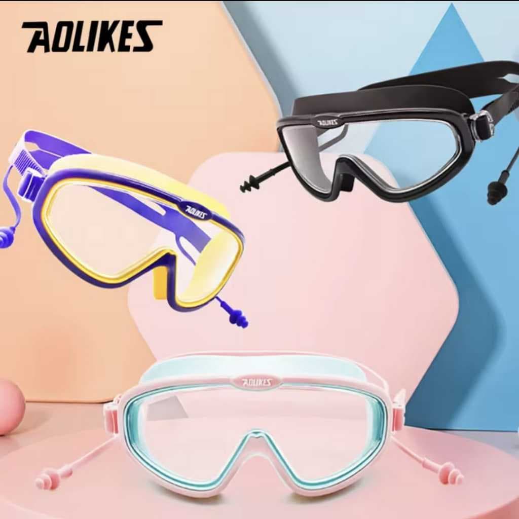 AOLIKES 5006 Kacamata Renang Anak Remaja Anti Fog UV Protection Kids Googles Snorkling