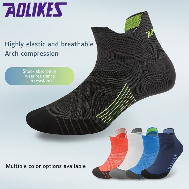 Kaos Kaki Pendek Futsal Sepak Bola Takraw Voli Sport ANTI SLIP Fox GRIP Socks Basket AOLIKES 4101
