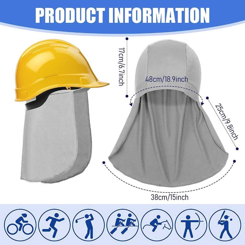 Penutup Leher Pelindung Matahari UV Helm - Pelindung Leher dan Kepala Anti Panas Debu Kontruksi BA