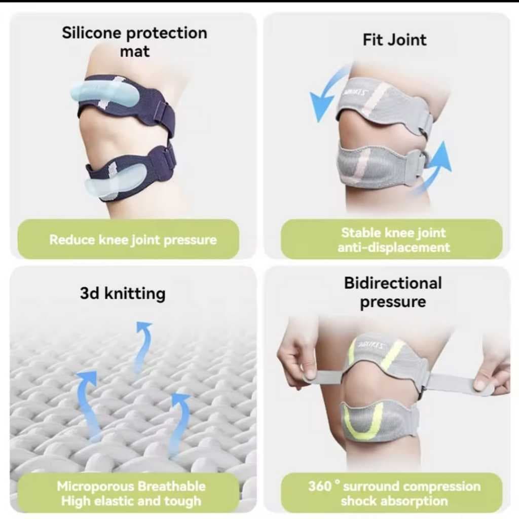 AOLIKES 8502 Knee Support Deker Pelindung Lutut Olahraga Terapi Lutut Penyangga Lutut Nyeri Cedera Lutut