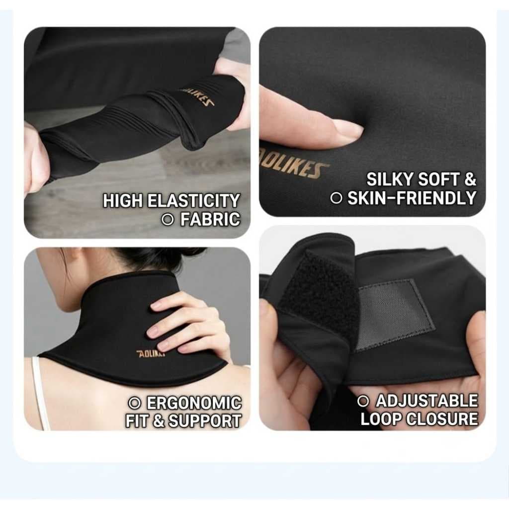 AOLIKES 3712 Penyangga Leher Neck Brace Support Gel Pad Gel Ice Pack Hot Kompres Cedera Otot Keseleo Terkilir