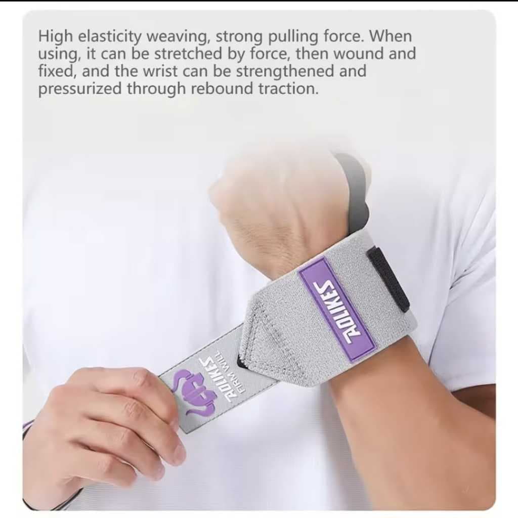 AOLIKES 1532 Wrist Wrap Band Support Pelindung Pergelangan Tangan Gym Fitness Weight Lifting Strap Anti Cedera — gambar 4