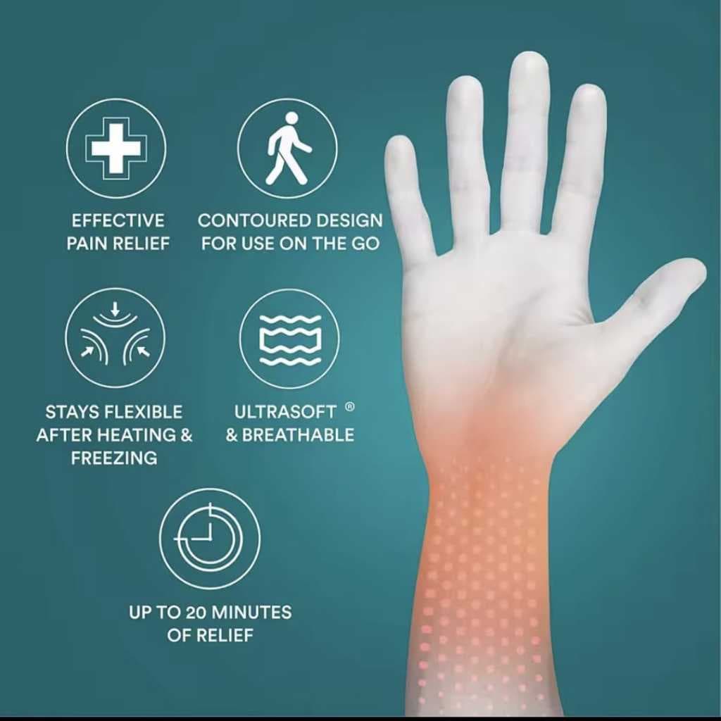 Wrist Band Gel Hot Cold Pack Kompres Panas Dingin Terapi Nyeri Pergelangan Tangan Keseleo AOLIKES 3707