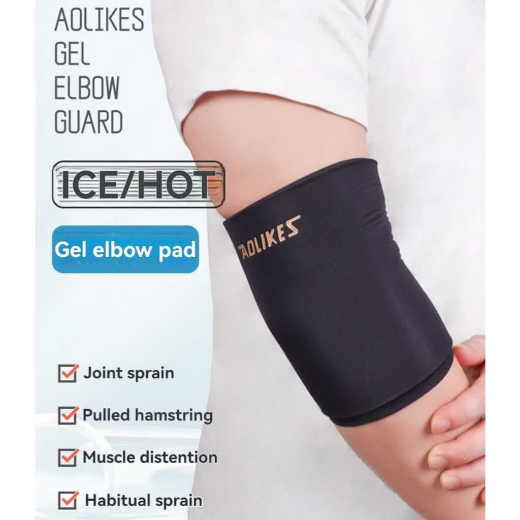 AOLIKES 3705 Elbow Support Gel Ice Pack Hot Kompres - Deker Siku Terapi Nyeri Cedera Olahraga Arthritis Tenis Elbow