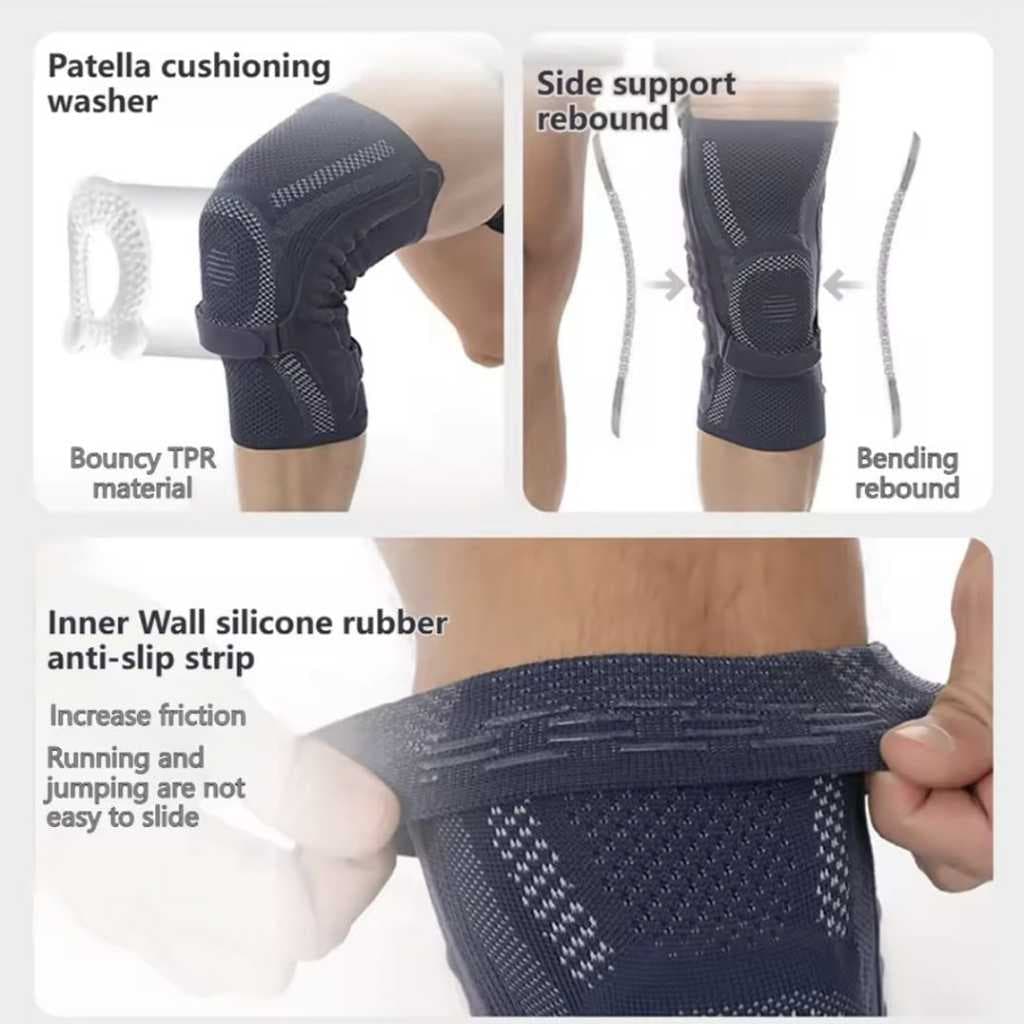 AOLIKES 8603 Deker Pelindung Lutut Knee Support Pad Penyangga Lutut Lari Gym Fitnes Padel Tenis — gambar 5