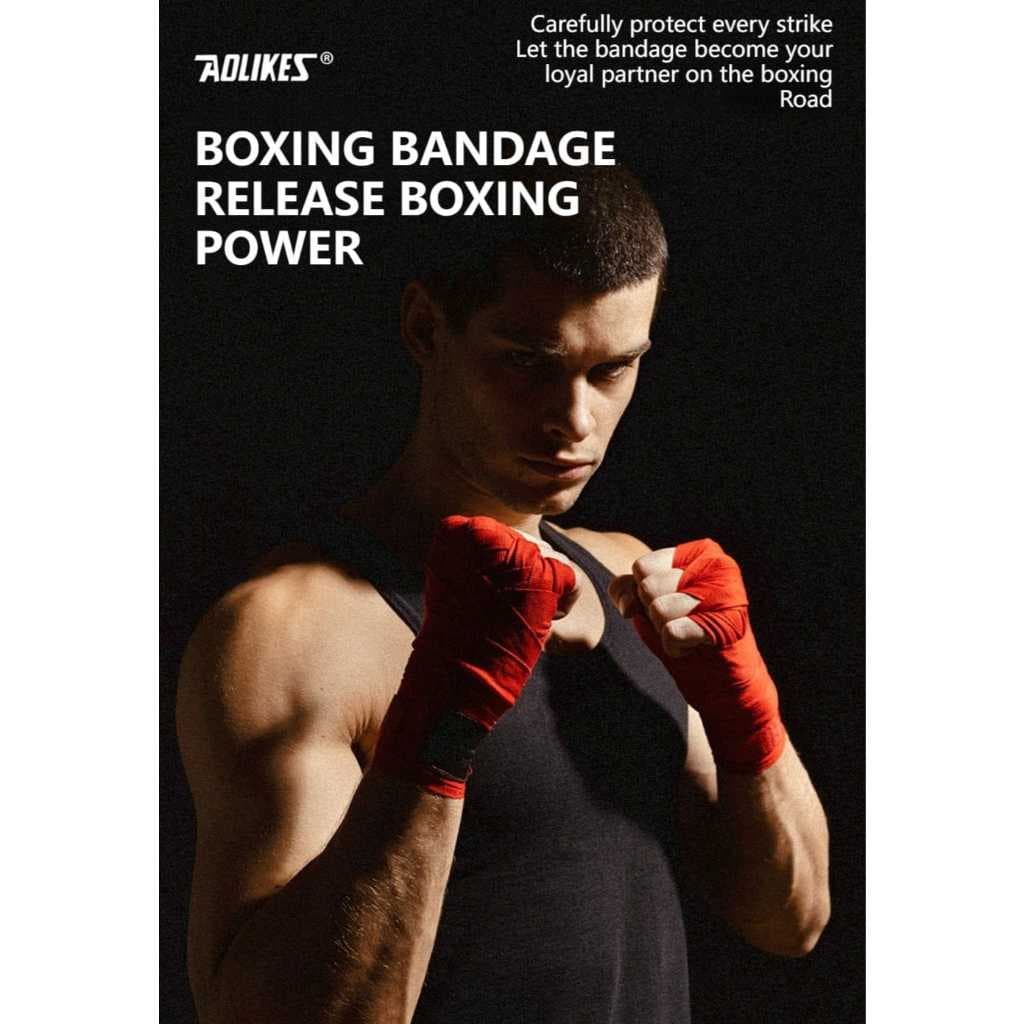 AOLIKES 1542 Hand Wrap Boxing Bandage Perban Tinju MMA Muay Thai Kickboxing Elastis Hand Wraps