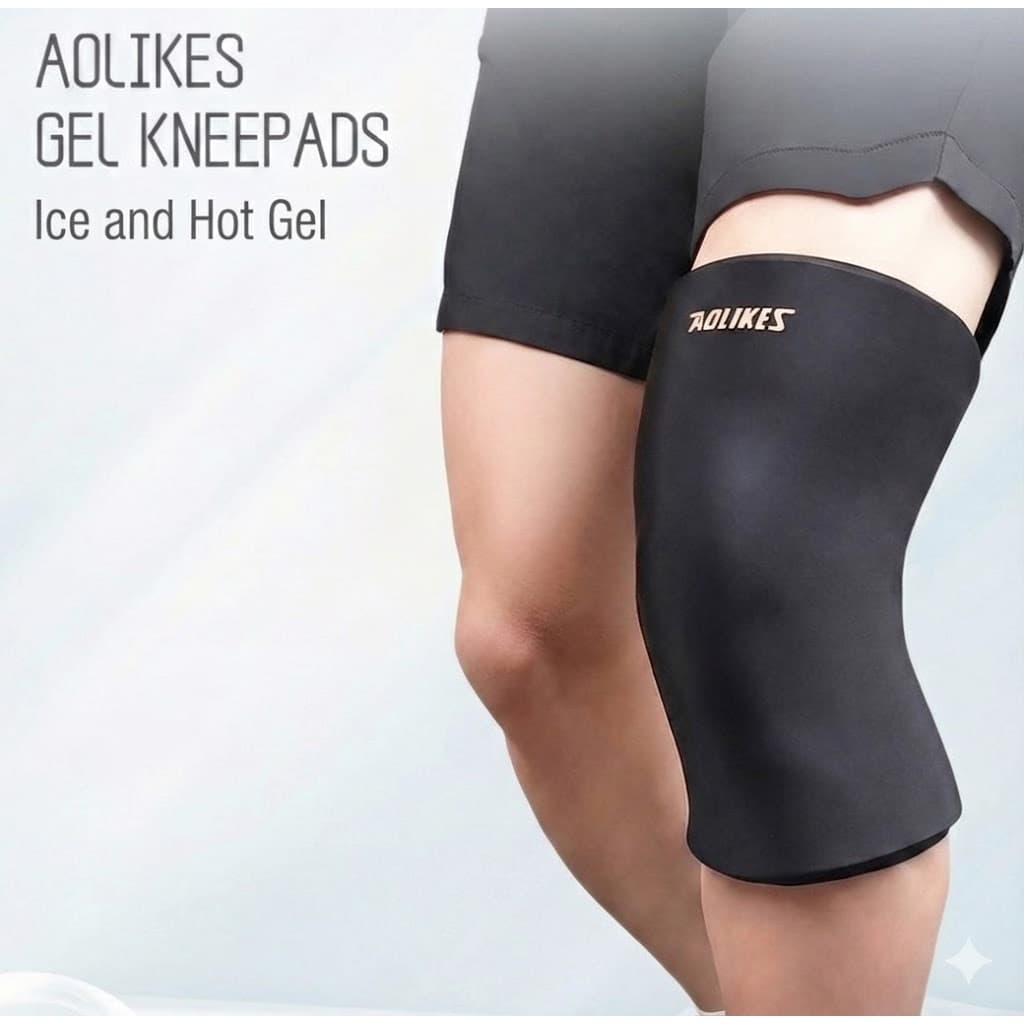 AOLIKES 3706 Knee Support Pelindung Lutut Gel Pad Gel Ice Pack Hot Kompres Cedera Otot Keseleo Terkilir