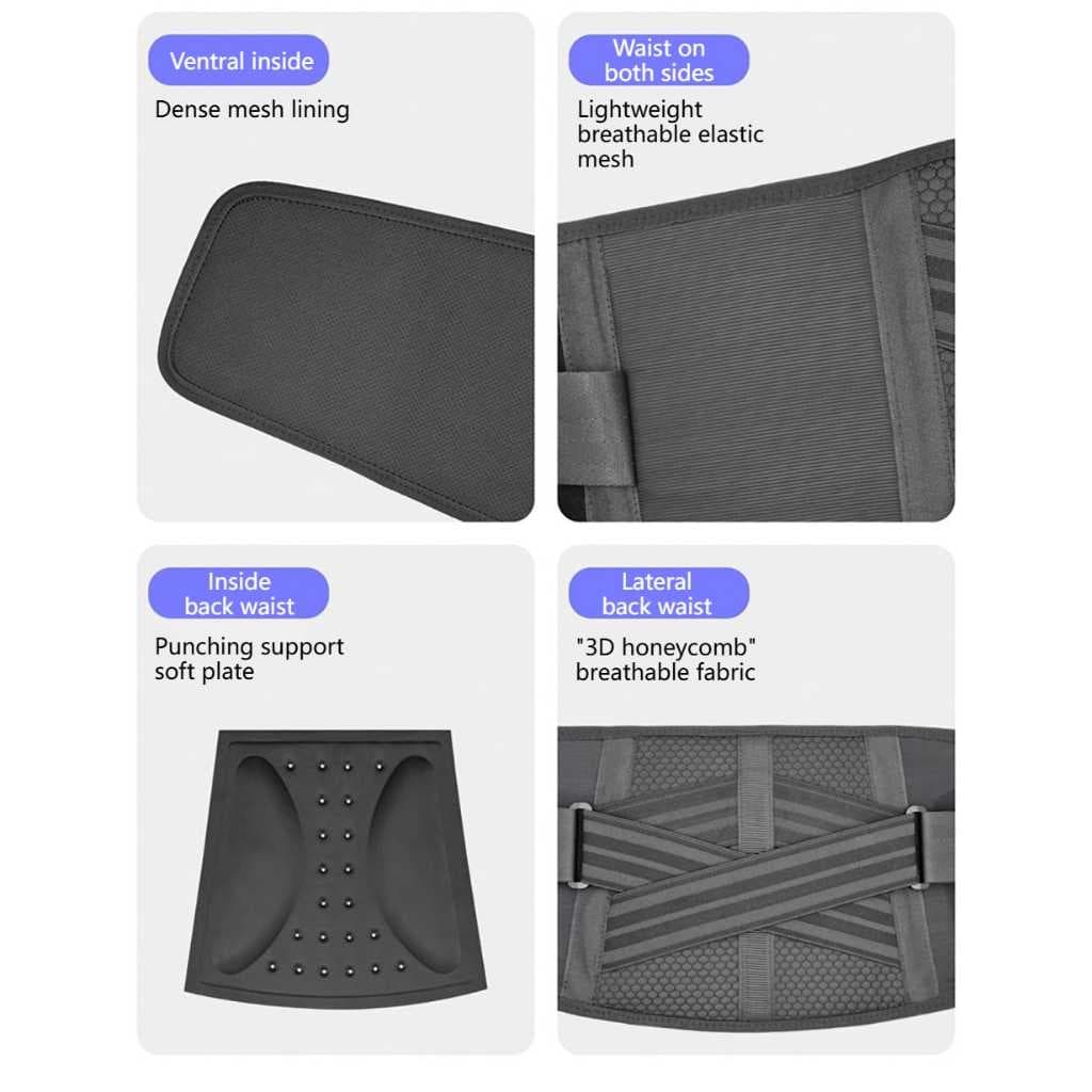 AOLIKES 7898 Sabuk Fitness Gym Weightlifting Belt Back Support Korset Lumbar Penyangga Tulang Belakang Pinggang — gambar 6