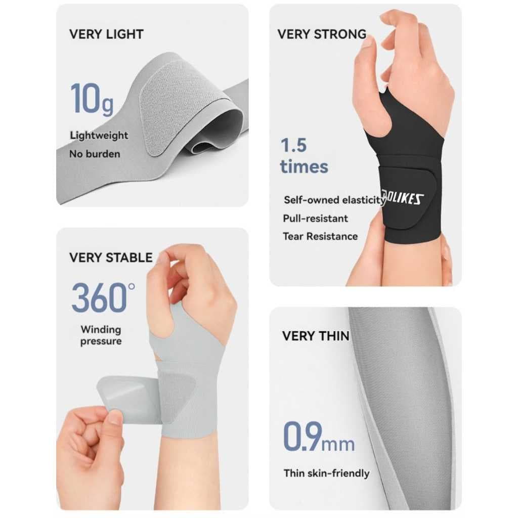 AOLIKES 7935 Hand Wrap Wrist Band Pelindung Lengan Pergelangan Tangan Wrist Support Strap Wristband — gambar 4
