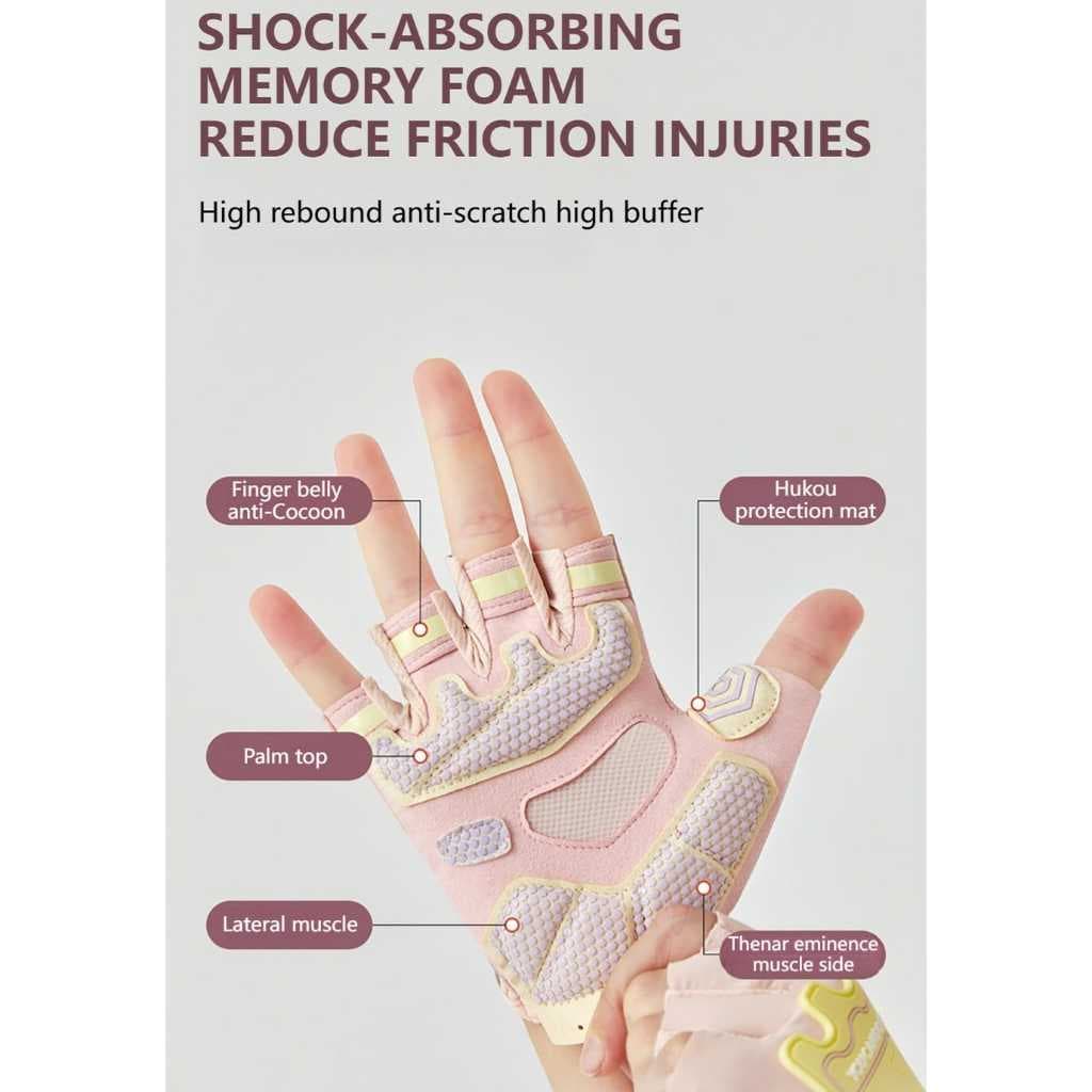 AOLIKES 125 Sarung Tangan Olahraga Sepeda Anak Kids Sports Gloves Anti Slip Half Finger Pelindung Tangan — gambar 5