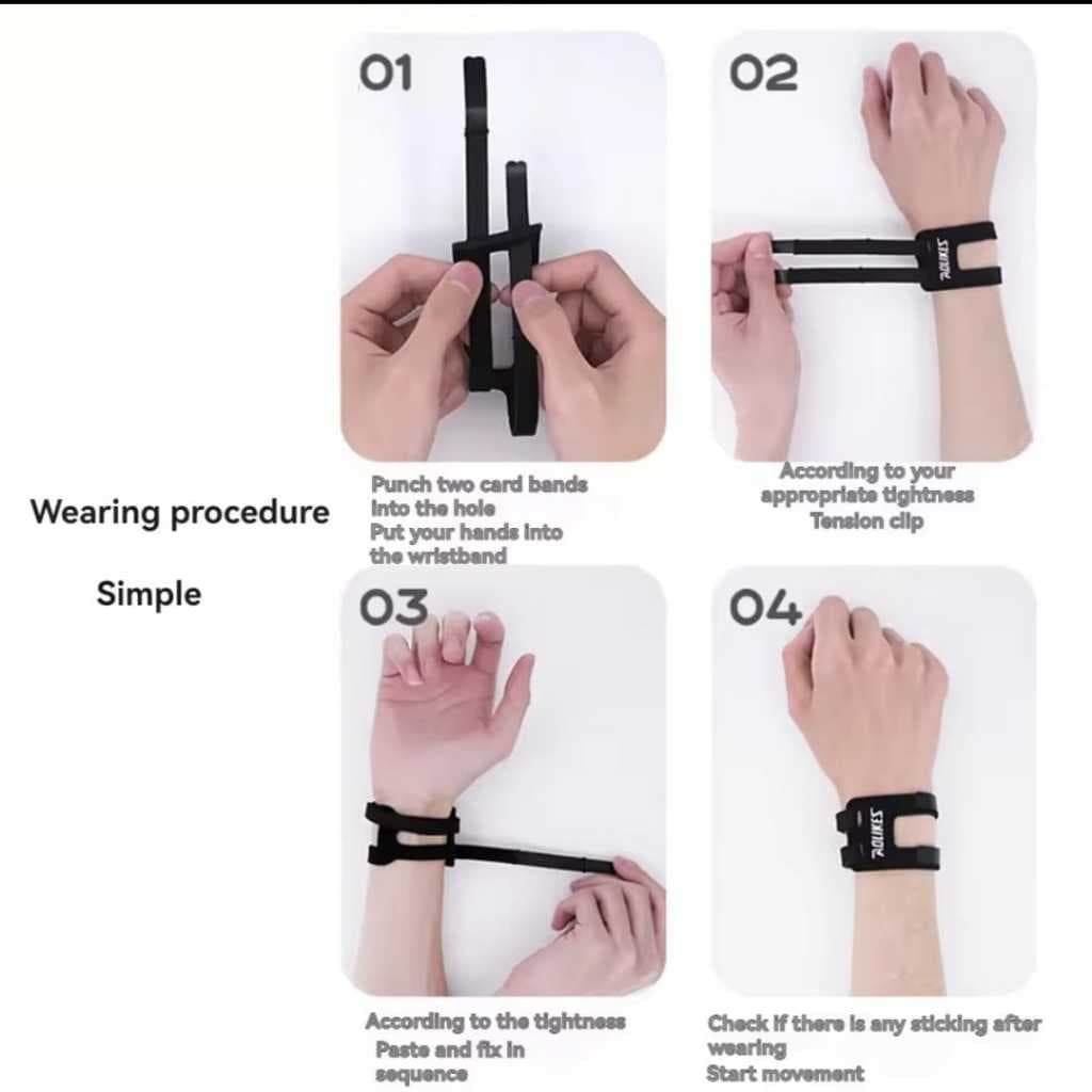 AOLIKES 1531 Wrist Band Wrap Support Pelindung Pergelangan Tangan Tenis Gym Fitness Anti Cidera — gambar 6