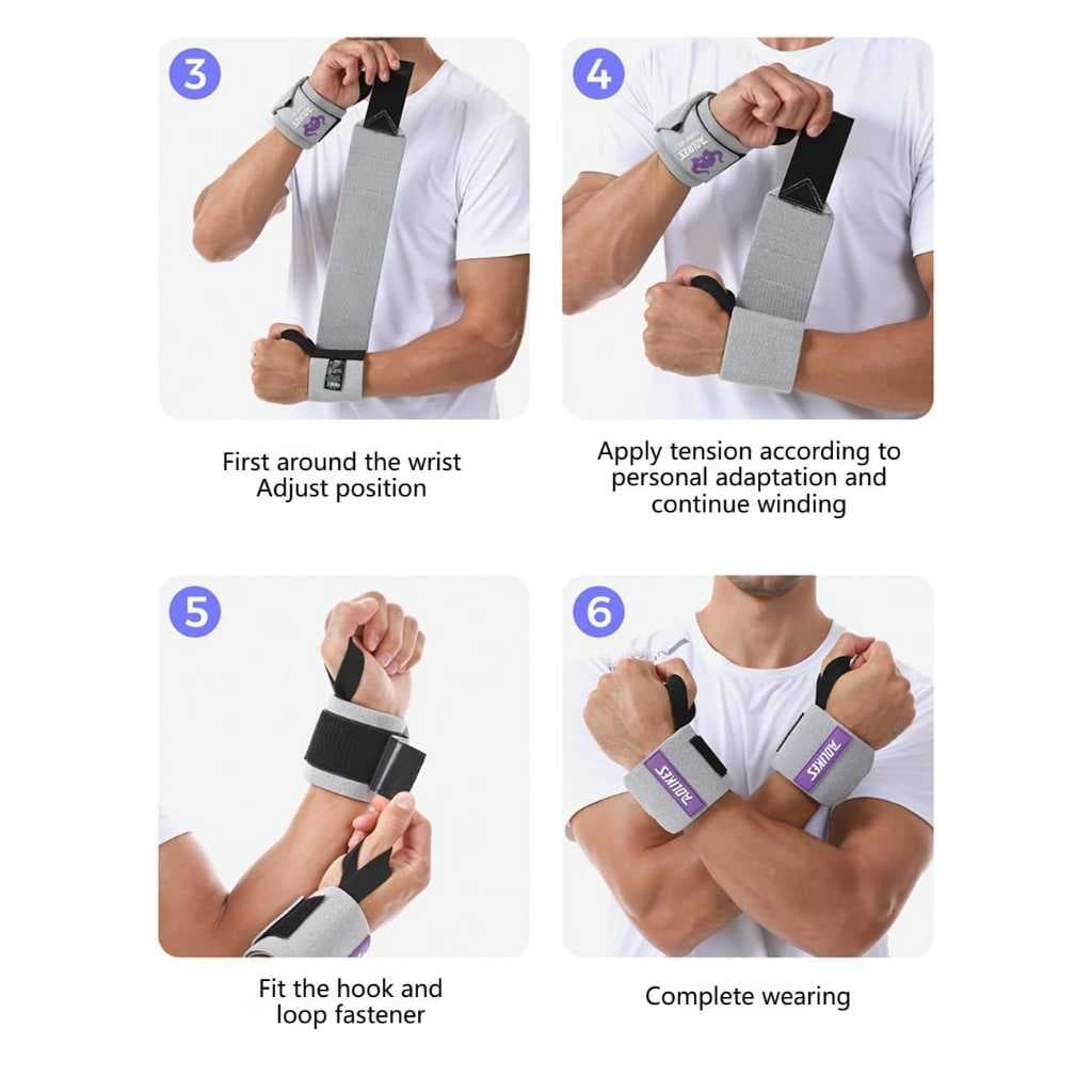 AOLIKES 1532 Wrist Wrap Band Support Pelindung Pergelangan Tangan Gym Fitness Weight Lifting Strap Anti Cedera — gambar 3