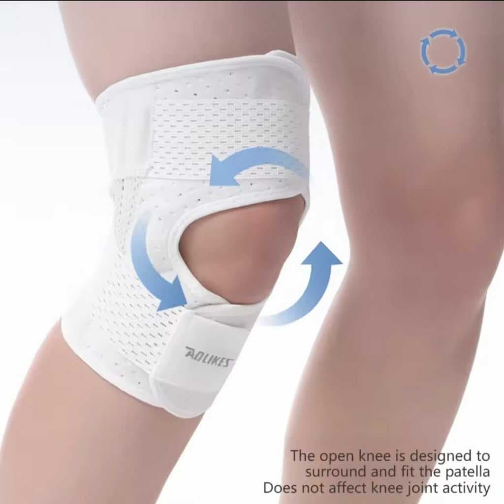 AOLIKES 7600 AOLIKES Deker Pelindung Lutut Olahraga Knee Support Pad - Penyangga Lutut Gym Lari Basket Tenis Padel Anti Cedera — gambar 5