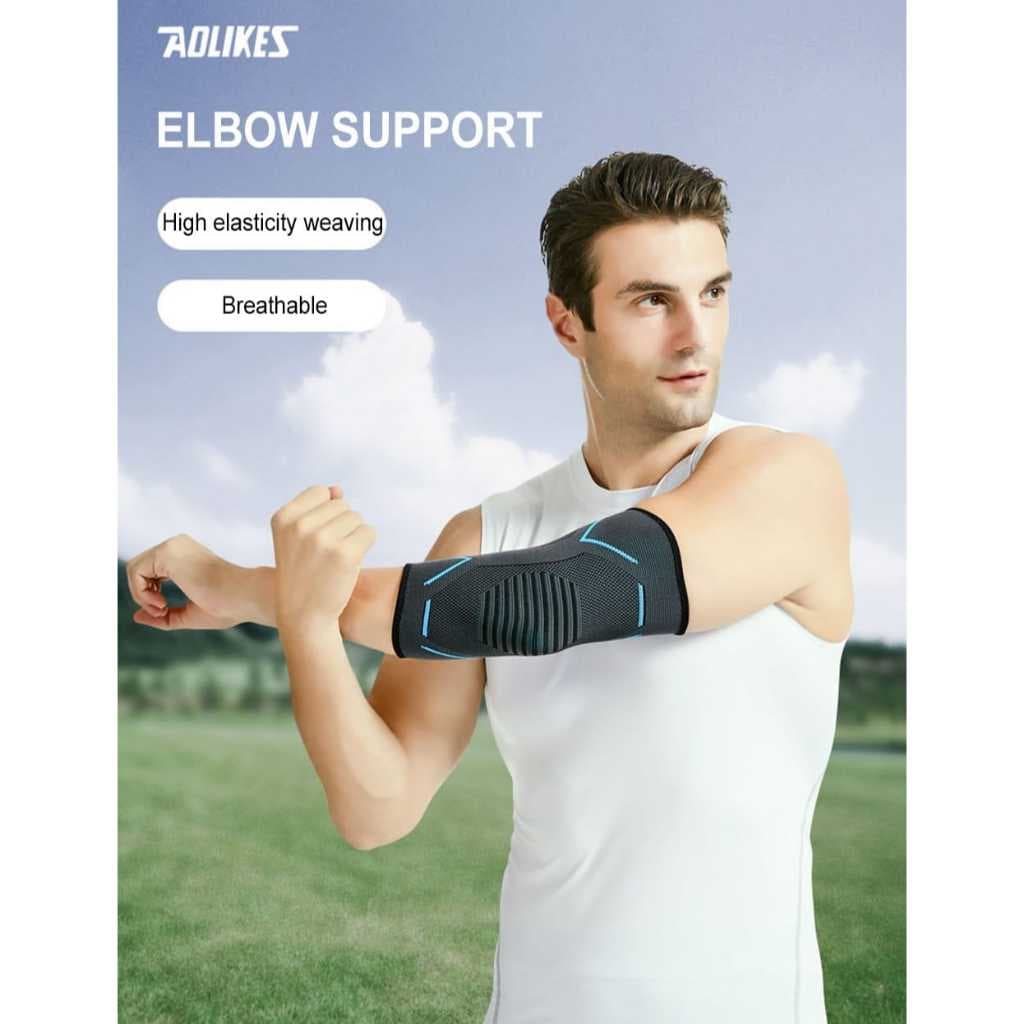 Elbow Support Elbow Pad Deker Dekker Siku Pelindung Siku Olahraga AOLIKES 7540 Gym Fitness Lari — gambar 6