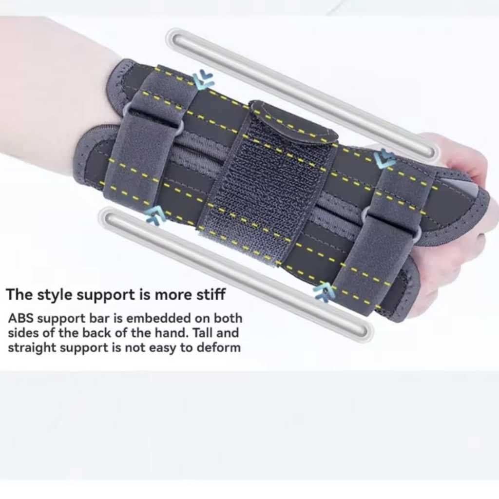 AOLIKES 1684 Wrist Splint Brace Support Splint Carpal Tunnel CTS - Deker Penyangga Pergelangan Tangan Aluminium Support Nyeri Sendi & Keseleo — gambar 2