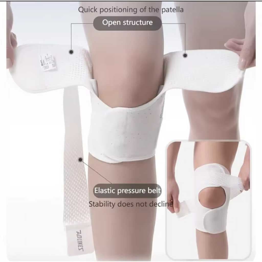 AOLIKES 7600 AOLIKES Deker Pelindung Lutut Olahraga Knee Support Pad - Penyangga Lutut Gym Lari Basket Tenis Padel Anti Cedera — gambar 3