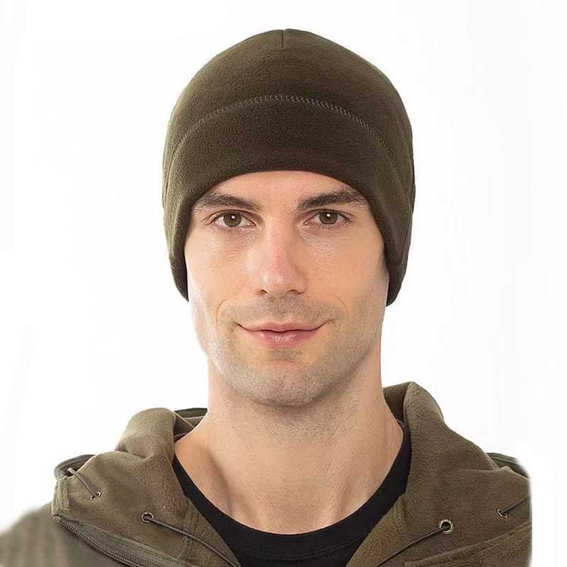XC Penutup Kepala Topi Kupluk Pria Musim Dingin Beanie Hat Polar Fleece Tebal Hangat