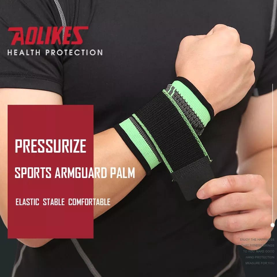 AOLIKES 7537 Wrist Wrap Support Band Pergelangan Tangan Hand Wrap Gym Fitness Lari Pelindung Pergelangan Tangan — gambar 2