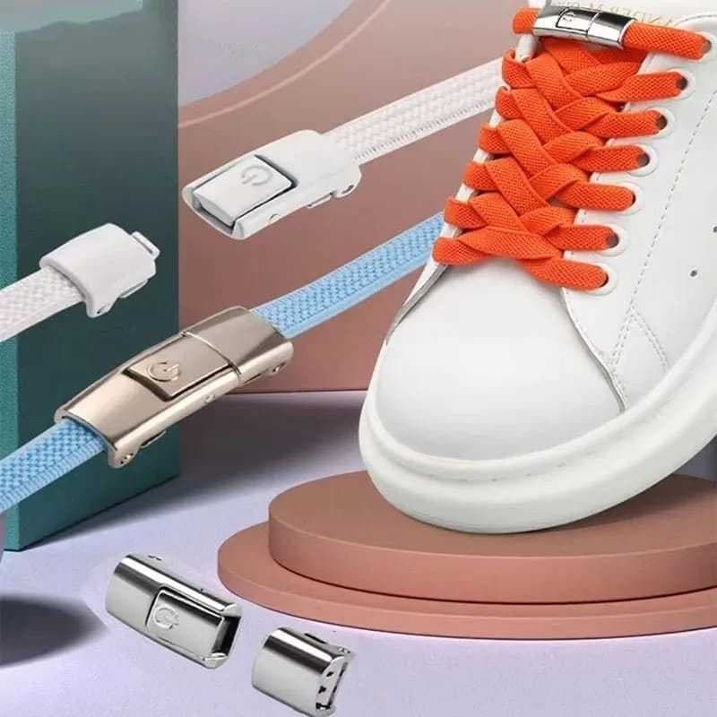 Tali Sepatu Tanpa Ikat Tali Sepatu Elastis Karet Model Lock Shoelace Laces